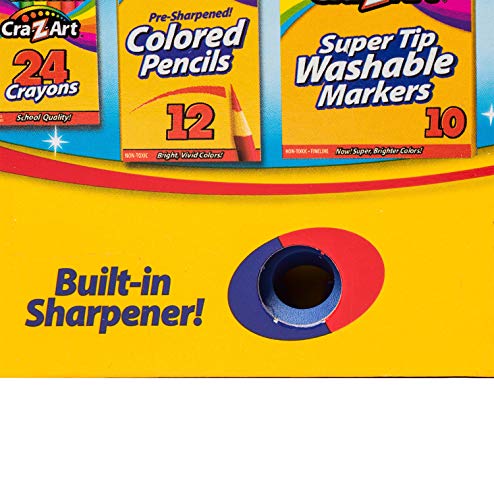 Cra-Z-Art 96 Crayons with Sharpener - Flip-Top Box