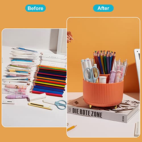 Lolocor Desk Organizer for Art Supplies - Orange