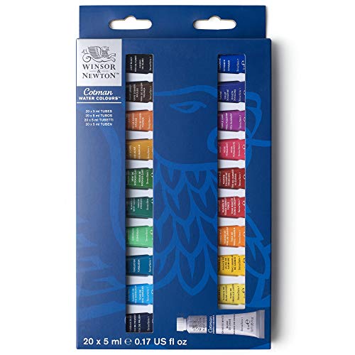 20-Color Winsor & Newton Watercolor Paint Set