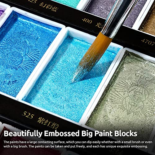 36 Classical Pearlescent Colors Watercolor Paint Set by Paul Rubens