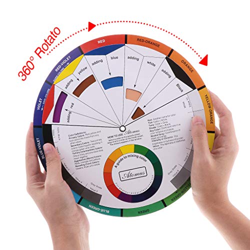 Color Wheel for Art, Makeup, Painting, Tattoo (9.25inch)