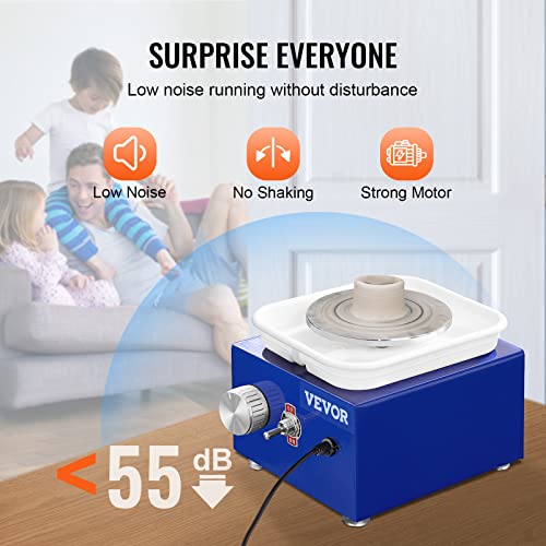 Mini Pottery Wheel with Adjustable Speed and Accessories