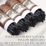Gueevin 100 Pieces Soft Black Willow Charcoal Sticks