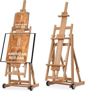 ATWORTH Multi-Function H-Frame Artist Easel - American Oak