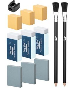 Mr. Pen- Art Eraser Set, 12Pcs, Pencil Eraser, Artist Eraser, Art Erasers, Drawing Erasers, Eraser Pencils for Artists, Drawing Erasers for Artists, Kneaded Erasers for Artists, Art Gum Eraser