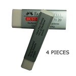 [Pack of 4] Faber-Castell LARGE Eraser Dust Free Clean and Soft Erasing for ART, OFFICE, SCHOOL USE (6.2x2x1.25cm)