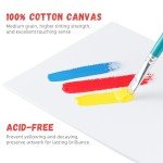 Simetufy 12 Pack 8x10 Blank Canvas Boards
