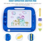 SGILE Large Blue Magnetic Drawing Board Toy
