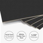 Somime Pack of 12 Uncut Black Matboards