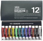 Holbein Artists Gouache Set of 12, Ｇ702 ,5ml tubes
