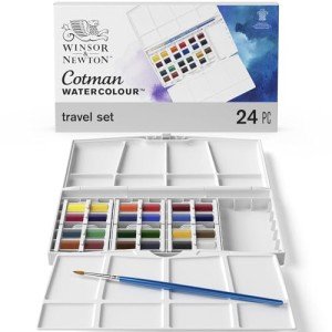 24 Whole Pans Watercolor Paint Set by Winsor & Newton