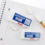 Pentel Hi-Polymer Block Eraser, Large, White, Pack of 10 Erasers (ZEH10PC10)