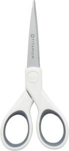 Westcott Titanium Micro-Tip Crafting Scissors, White/Gray