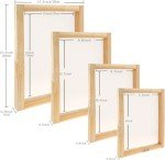 Caydo 31-Piece Screen Printing Starter Kit: Wood Frames, Mesh, Squeegees