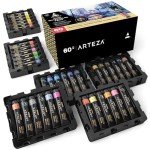 ARTEZA Watercolor Paint Set, 60 Colors - Non Toxic