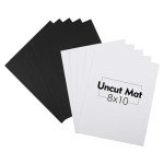 10 Pack 8x10 Uncut Mat Backing Board Set