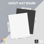 10 Pack 8x10 Uncut Mat Backing Board Set