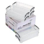 BTSKY Pencil Box, Office Supplies Storage Organizer (6 Pack)
