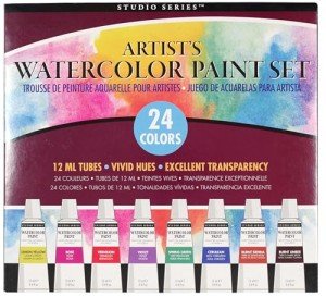 Artist's Watercolor Paint Set - 24 colors