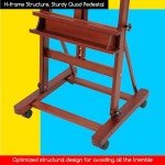 Extra Large Adjustable Beech Wood Easel with Wheels