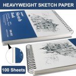 Ankkol Artist Sketch Pad 9x12 Inch, Spiral Bound