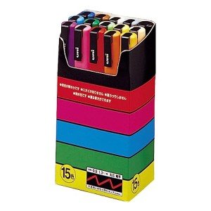 15 Posca Paint Markers with Reversible Tips