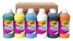12-Piece Colorful Crayola Tempera Paint Set (16oz each)