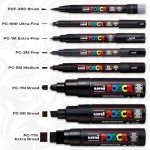 Set of 7 Posca Paint Markers - Reversible Tips