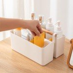 Large Plastic Art Supplies Caddy Organizer with Handle