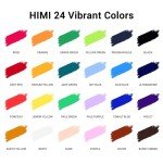 24-Color MIYA Gouache Paint Set with Jelly Cups