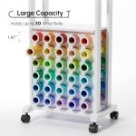 Compact Rolling Craft Storage Cart with Vinyl Roll Holders
