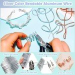 131ft Silver Aluminium Craft Wires 2mm Sculpting & Beading