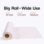 Clear Vinyl Transfer Paper Tape Roll - 12"x50