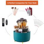 Marbrasse 360° Rotating Desk Pen Holder with 5 Compartments