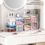16-Drawer Makeup Organizer & Desk Accessories for Art Supplies