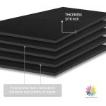 Acid Free Black Foam Boards, 11x14, 10 Sheets