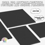 Acid Free Black Foam Boards, 11x14, 10 Sheets