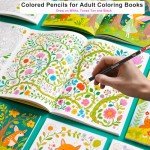 Soucolor 72-Color Colored Pencils for Adult Coloring Books