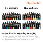 Shuttle Art Acrylic Paint Set, 18 Vibrant Colors