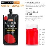 Shuttle Art Acrylic Paint Set, 18 Vibrant Colors