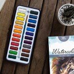 MozArt Watercolor Paint Set - 24 Vibrant Colors