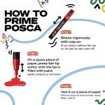 15 Posca Broad Chisel Tip Paint Markers Set