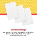 School Smart Folding Tagboard, 9x12 inches, White - 100pk