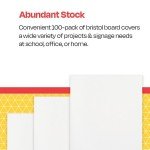 School Smart Folding Tagboard, 9x12 inches, White - 100pk