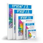 GOTIDEAL Canvas Boards Variety Pack, 18 Pack Sizes