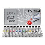 Winsor & Newton 12-Tube Set, 20ml Acrylic Color