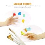 Acrylic Paint Palette 2pcs 11.8 x 7.9 inches with Thumb Hole by DUGATO, Clear Oval-Shaped Non-Stick Acrylic Oil Paint Mixing Tray- Comfortable to Hold & Easy to Clean - for DIY Art Painting Plate