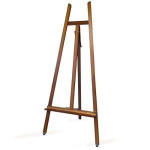 Adjustable A-Frame Wooden Display Easel for Large Canvas