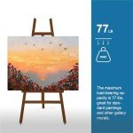Adjustable A-Frame Wooden Display Easel for Large Canvas