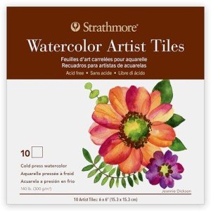 Strathmore Watercolor Artist Tiles, Cold Press, 6"x6